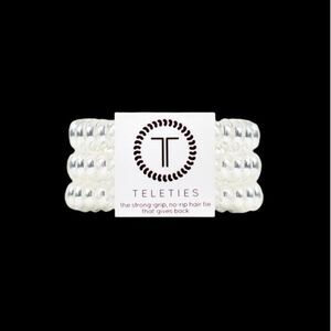 Teleties Large Hair Ties - Crystal Clear 3pc